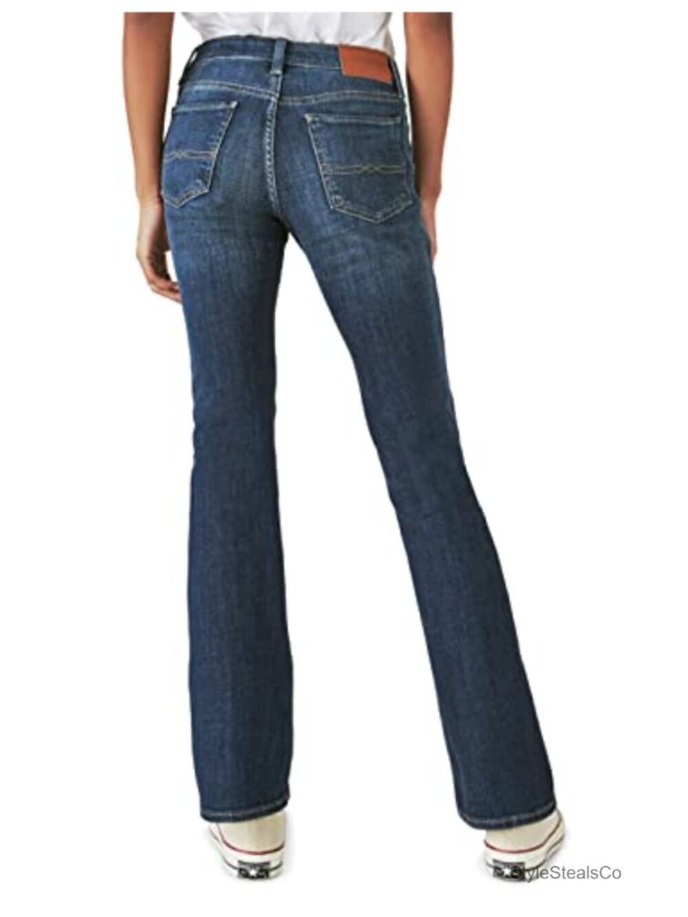 Mid Rise Easy Rider Bootcut Jeans Button Closure Casual Denim - Picture 2 of 6